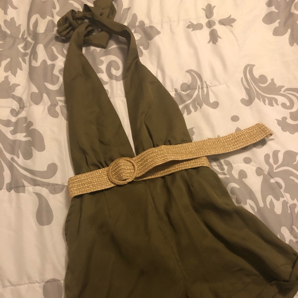 Women’s Army Green Romper | Small